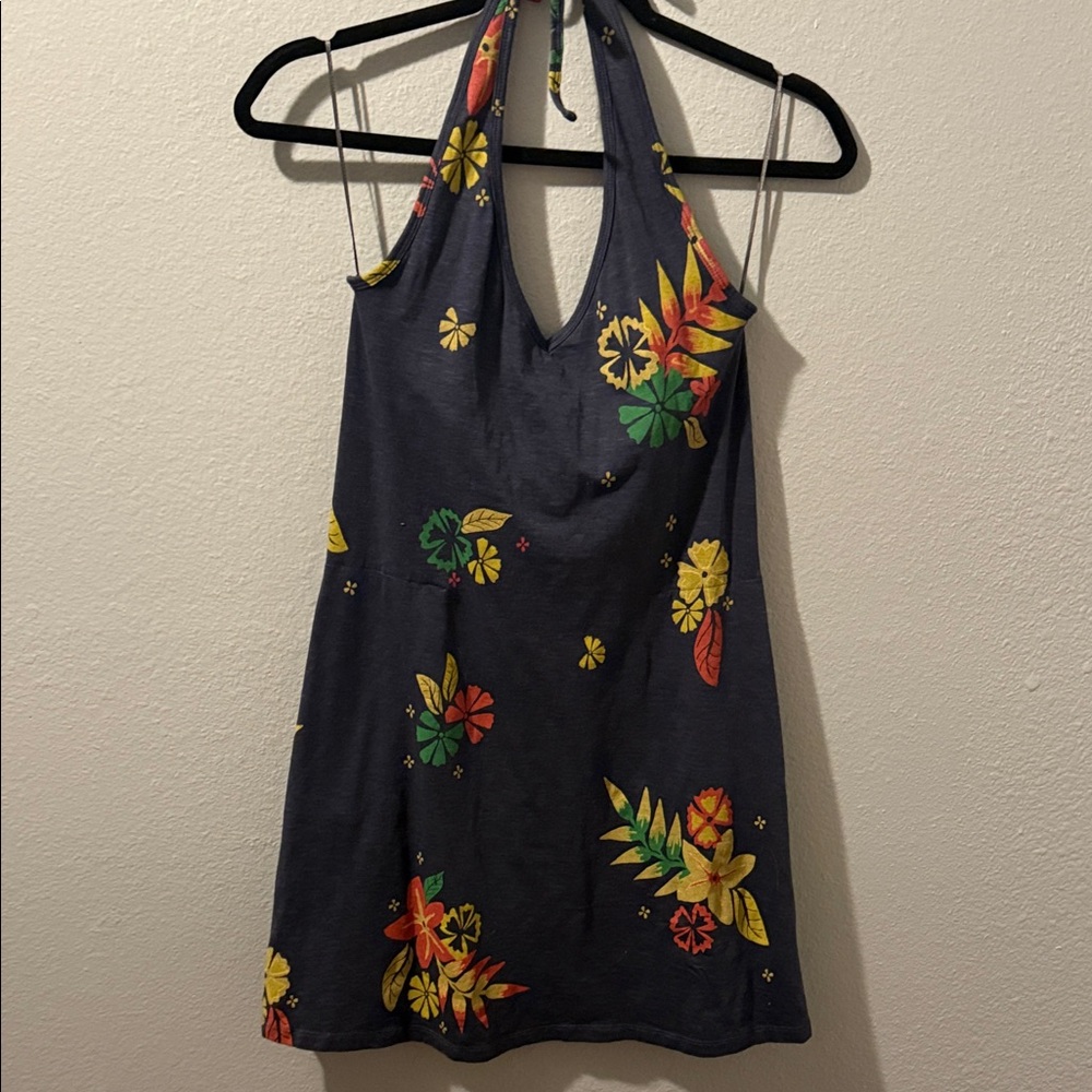 Toad&Co Navy Dress with Floral Design